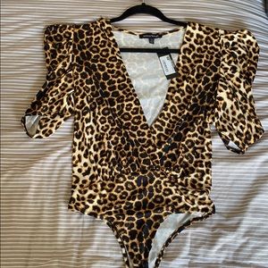 Cheetah print bodysuit! Never worn!